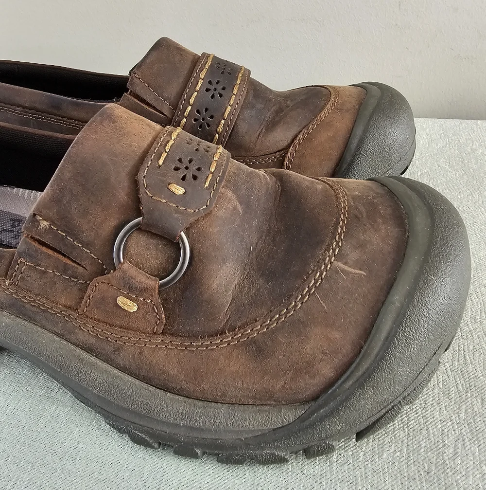 KEEN Kaci ll Womens Brown Leather Slip On Shoes - Picture 3 of 10